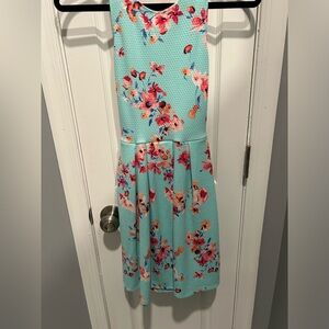 Floral Juniors Racer Back Dress
